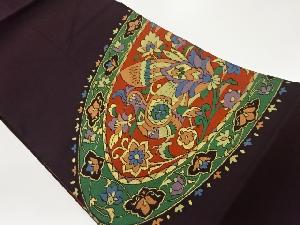 花鳥に花唐草模様織出し名古屋帯